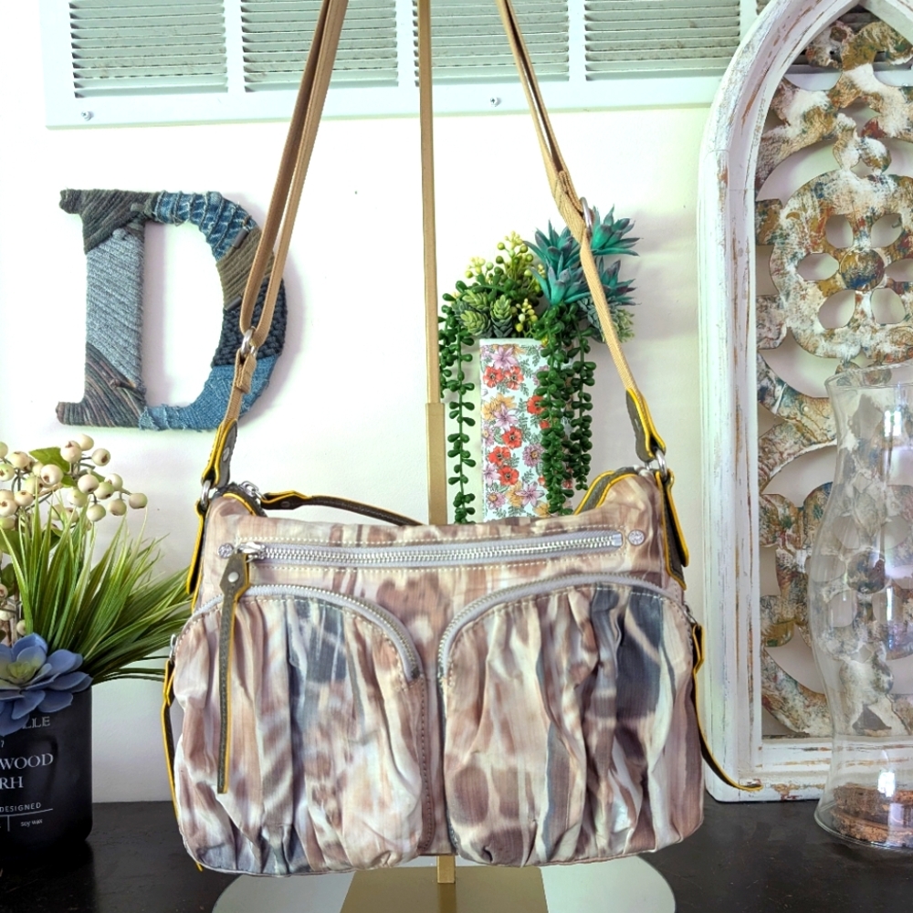 MZ Wallace Medium Jane Crossbody Bag - Animal Ikat Print & Leather Trim